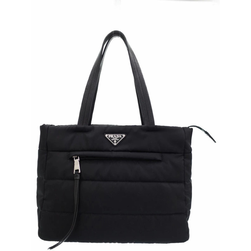 Prada Tessuto Bomber Tote Shoulder Bag black